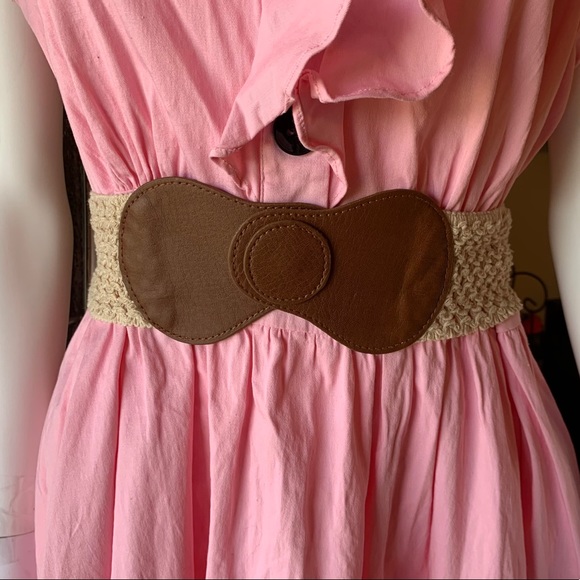 🍒💣 Faux leather crochet stretchy belt - Picture 1 of 6